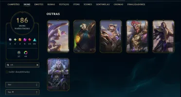Diamante 4 com 140 Champs e 186 Skins +6 Prestigios