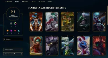 Conta do LoL 84 champs 21 skins, 1 lendaria ,9 legado