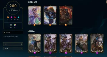 Conta League Of Legends, Platina, Lvl 370, Com 200 Skins