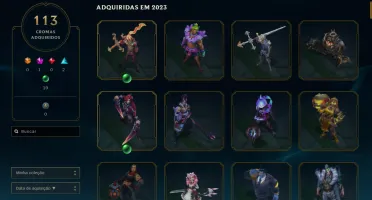 Conta League Of Legends, Platina, Lvl 370, Com 200 Skins