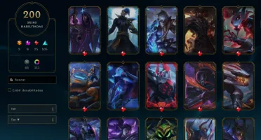 Conta League Of Legends, Platina, Lvl 370, Com 200 Skins