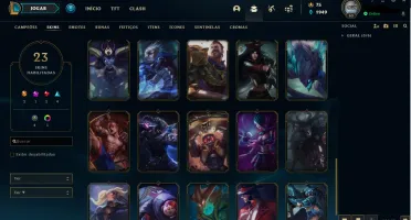 CONTA GOLD 4, 23 skins, 67 campeões