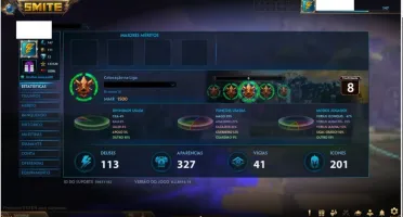 Conta Smite, +300 skins (com thanatos arconte e thor tier 5)