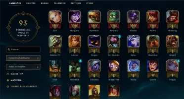 Conta League of Legends PLATINA V nesta season