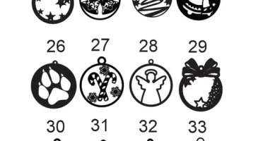 Bolas Natalinas Sortidas em MDF - Kits de 5 ou 10