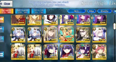 Conta Fate GO 15 SSR e 40+ SR (225 Maça dourada) Lostbelt 3