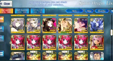 Conta Fate GO 15 SSR e 40+ SR (225 Maça dourada) Lostbelt 3
