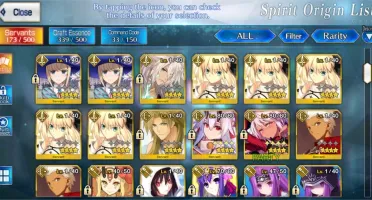 Conta Fate GO 15 SSR e 40+ SR (225 Maça dourada) Lostbelt 3