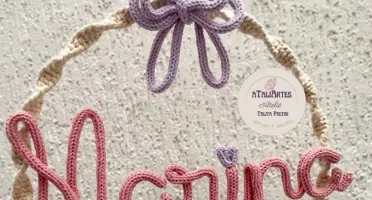 Guirlanda + Móbile Personalizados macramê com Tricotin