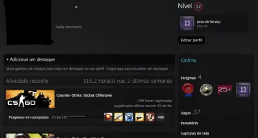 STEAM 13 ANOS PRIME CSGO