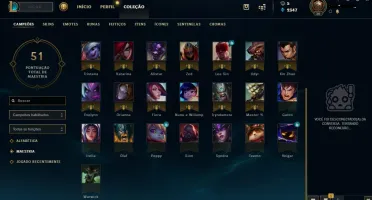 CONTA LEAGUE OF LEGENDS - UNRAKED