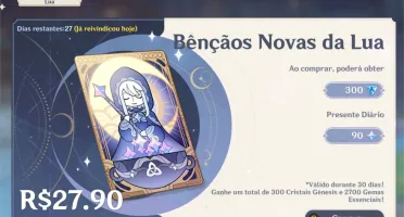 Conta Genshin Impact Keqing E Benção Da Lua AR17