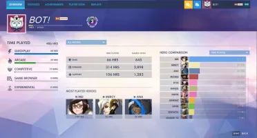 Conta Overwatch - Lv684,112 Items Legendarios,Sem Comp Rank
