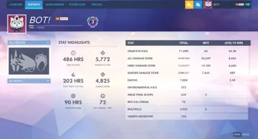 Conta Overwatch - Lv684,112 Items Legendarios,Sem Comp Rank