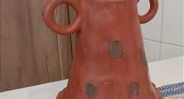Vaso Terracota em Cerâmica Natural 23cm