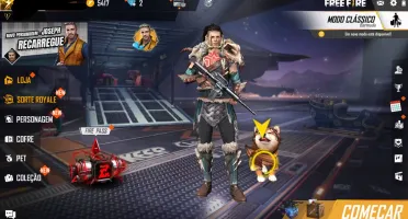 CONTA DE FREE FIRE COM 2 CAMISAS DE MESTRE +SKIN