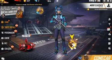 CONTA DE FREE FIRE COM 2 CAMISAS DE MESTRE +SKIN