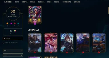 TODOS OS CHAMPS, LVL 195, MUITAS SKINS, TODOS CHAMPS EX GOLD