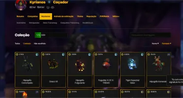 Conta Warcraft BFA + Tigre Espectral veloz + 4mounts tcg