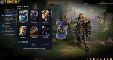 Conta smite com t5 thor, skin ao kuang limitada