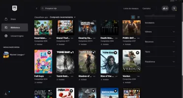 Conta Rocket League + Epic Games com 111 jogos e exclusivos