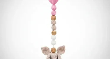 Prendedor Chupeta Coelhinho Amigurumi Artesanal Bebê Prático