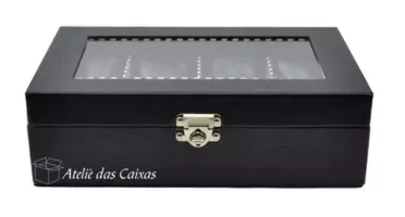 Caixa Marrom para 8 Relógios com Almofadinhas
