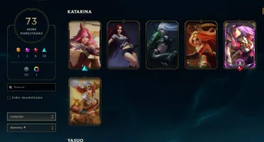 CONTA LOL MONO KATARINA TODOS OS CHAMPS