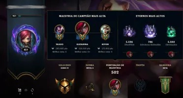 CONTA LOL MONO KATARINA TODOS OS CHAMPS