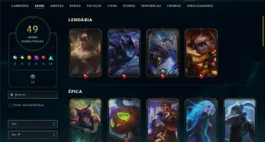 Unranked com 90 Champs e 49 Skins