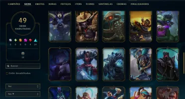 Unranked com 90 Champs e 49 Skins