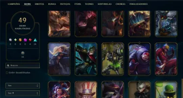 Unranked com 90 Champs e 49 Skins