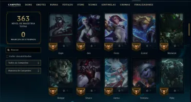 Unranked com 90 Champs e 49 Skins