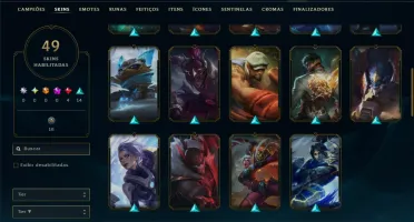 Unranked com 90 Champs e 49 Skins