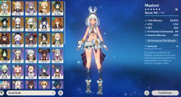 10 T5 limitados + Bis da Yelan/Kazuha e 4 Armas do passe