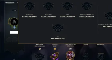 Unranked com 40 Champs e 38 Skins
