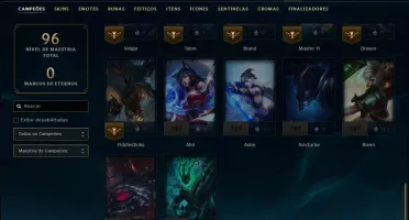 Unranked com 40 Champs e 38 Skins