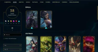 Unranked com 40 Champs e 38 Skins