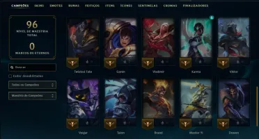 Unranked com 40 Champs e 38 Skins