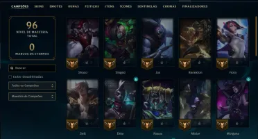 Unranked com 40 Champs e 38 Skins