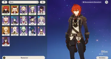 Ar 41, Diluc, Klee, Atlas celestial e Falcão