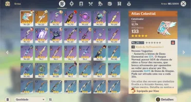 Ar 41, Diluc, Klee, Atlas celestial e Falcão