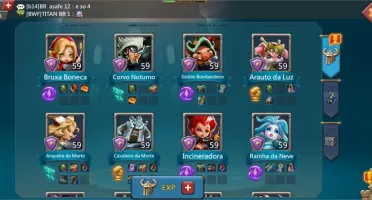 Conta Lords Mobile 110M de poder com T4