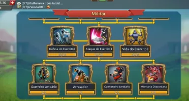 Conta Lords Mobile 110M de poder com T4