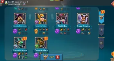 Conta Lords Mobile 110M de poder com T4