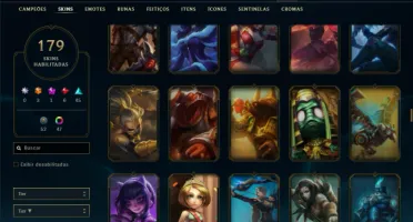 Conta Ouro 1 com TODOS os champs e 179 Skins