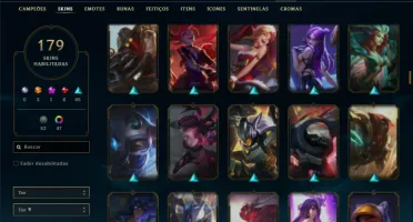 Conta Ouro 1 com TODOS os champs e 179 Skins