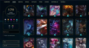 Conta Ouro 1 com TODOS os champs e 179 Skins