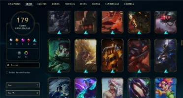 Conta Ouro 1 com TODOS os champs e 179 Skins
