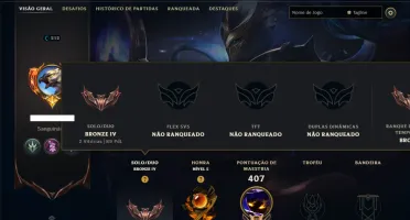 Bronze 4 com TODOS os Champs e 182 Skins ( JG / MID / TOP )